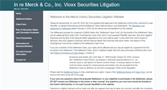 Desktop Screenshot of merckvioxxsecuritieslitigation.com